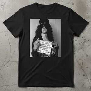 Slash Vintage Black & White Rock Legend Graphic T-Shirt